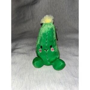 Palm Pals Dillian‎ Cucumber Plush Cravings Stuffed Animal Clip On Keychain New
